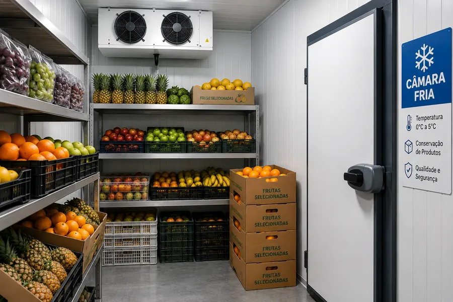 Câmara fria para conservação de frutas
